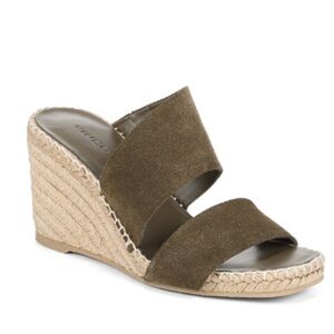 Vince Garlin Suede Espadrille Wedge Sandals